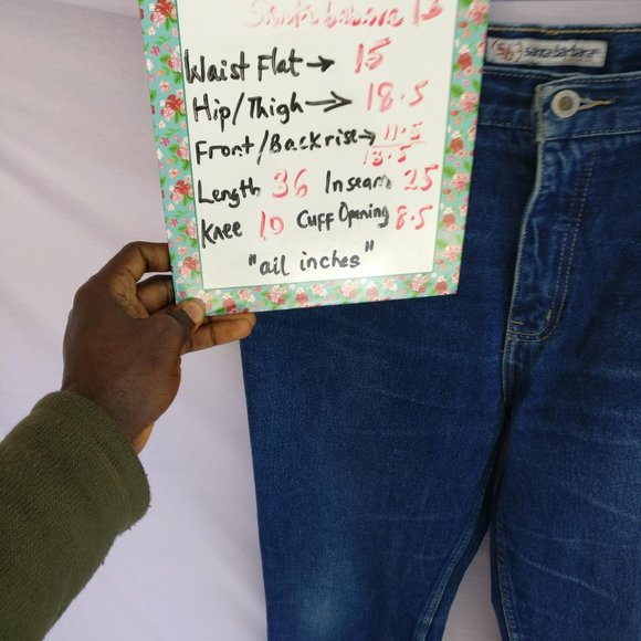 VINTAGE Rawhem Highrise Kickflare Cropped Jeans 13w +MEASUREMENT  100%cotton - Picture 4 of 9